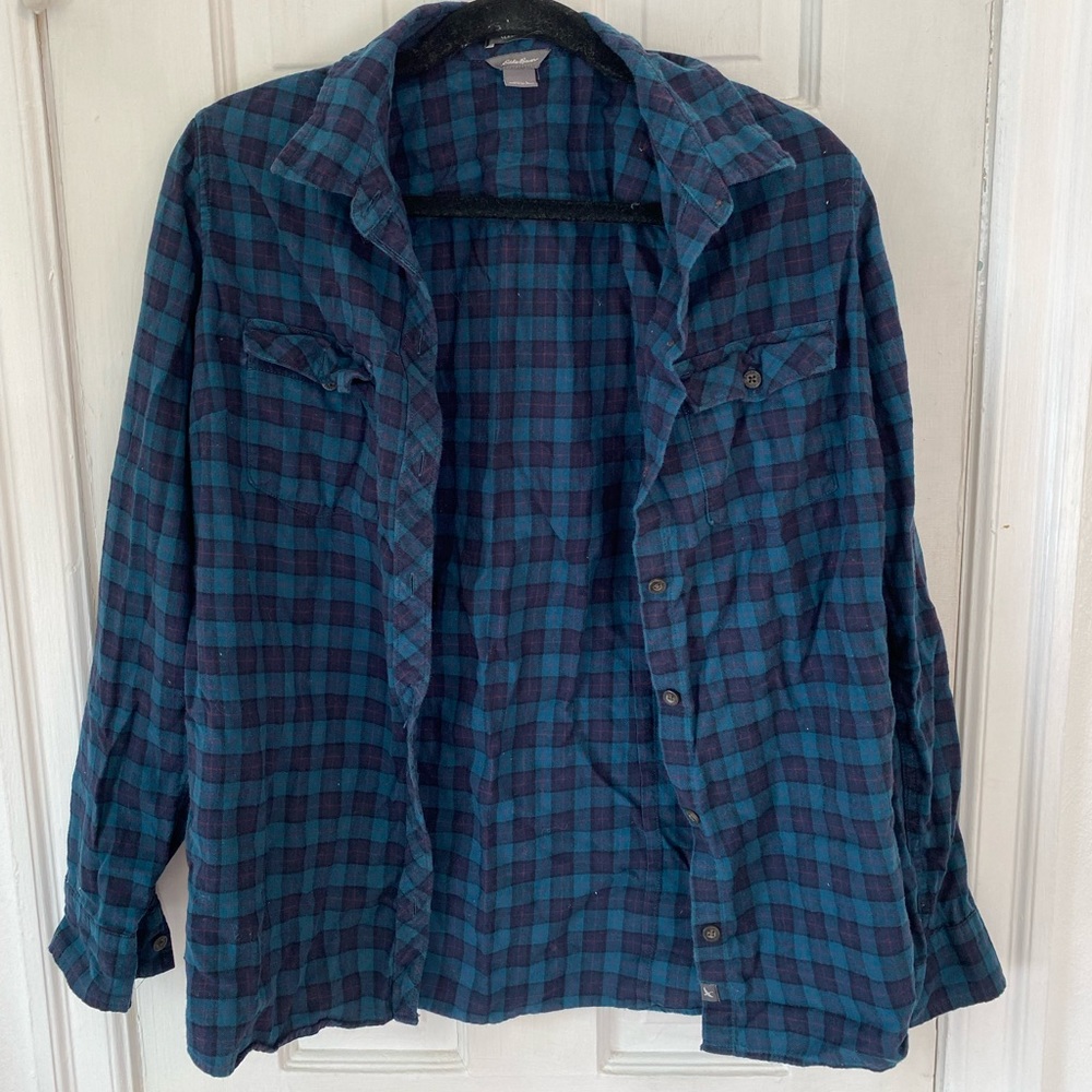 Eddie Bauer Plaid Button Up